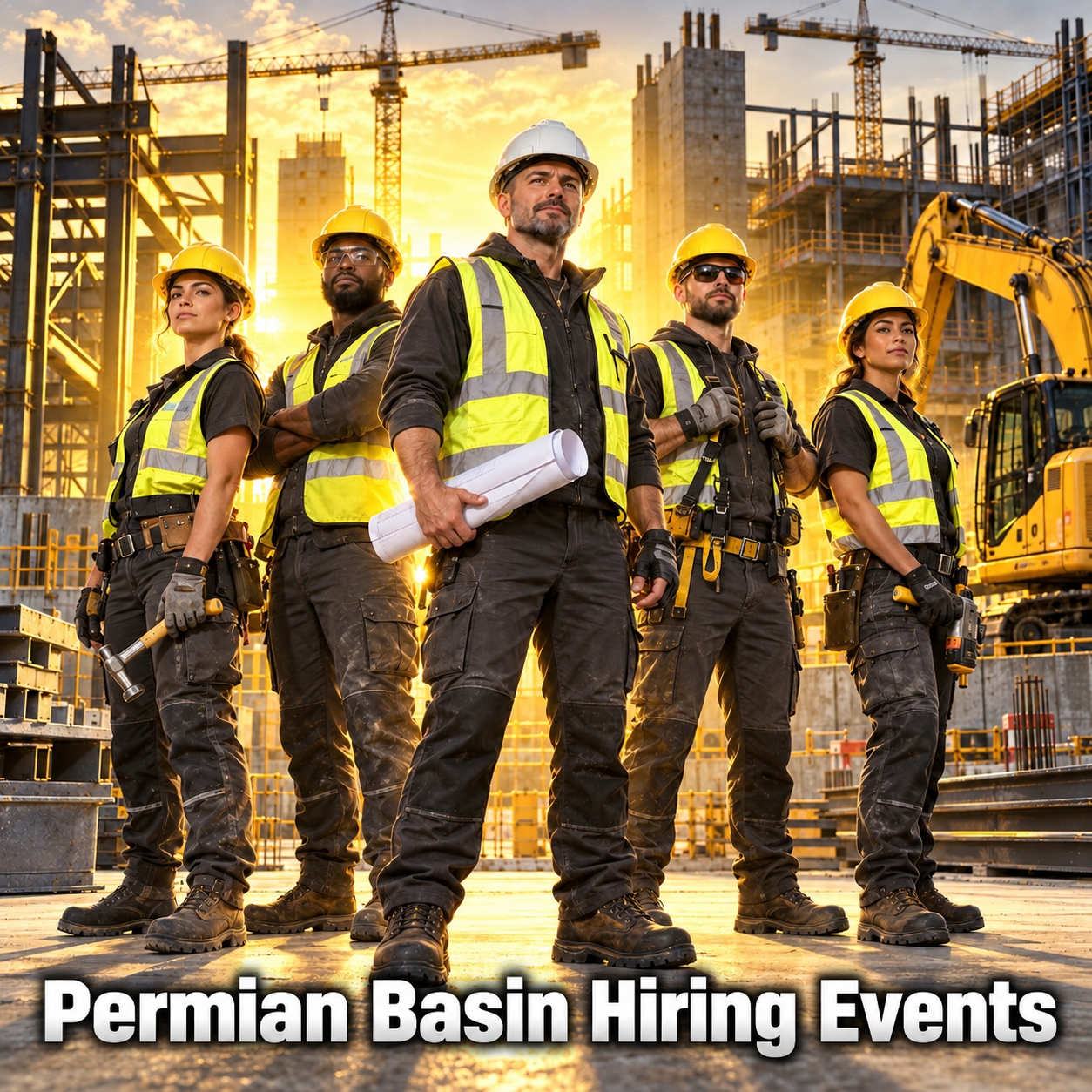 Construction workers at a job site